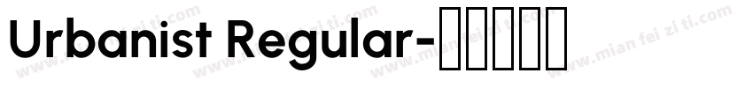 Urbanist Regular字体转换